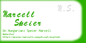 marcell speier business card